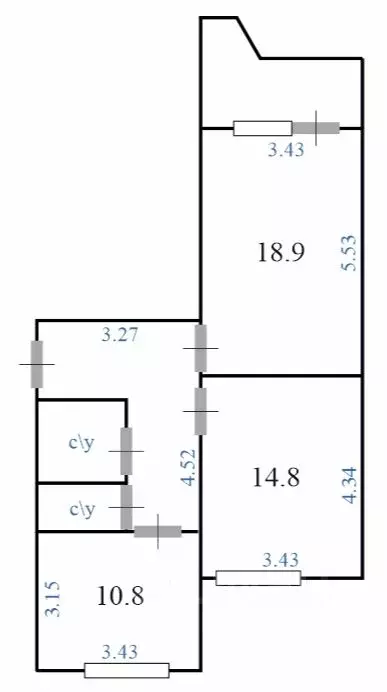 2-к кв. Москва ул. Раменки, 9К1 (57.8 м) - Фото 2
