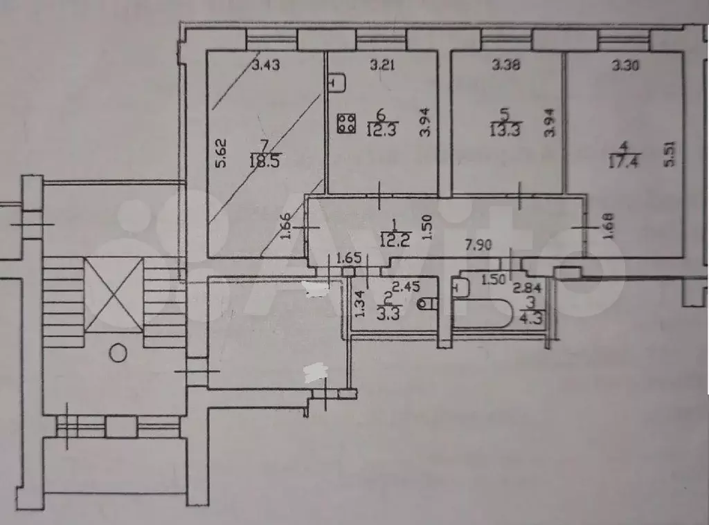 3-к. квартира, 81,3 м, 8/9 эт. - Фото 0