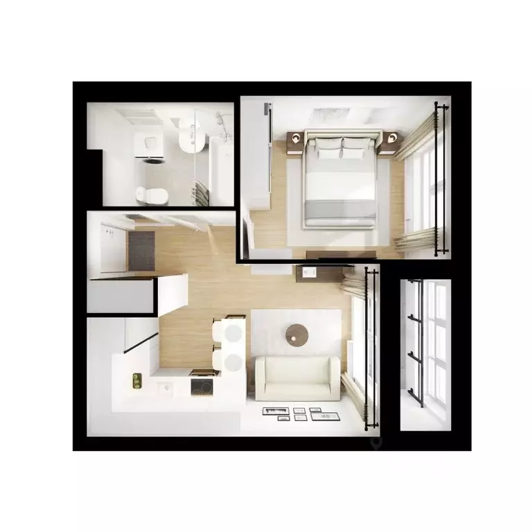 1-к кв. Ярославская область, Ярославль Волга Парк жилой комплекс, 1В ... - Фото 2