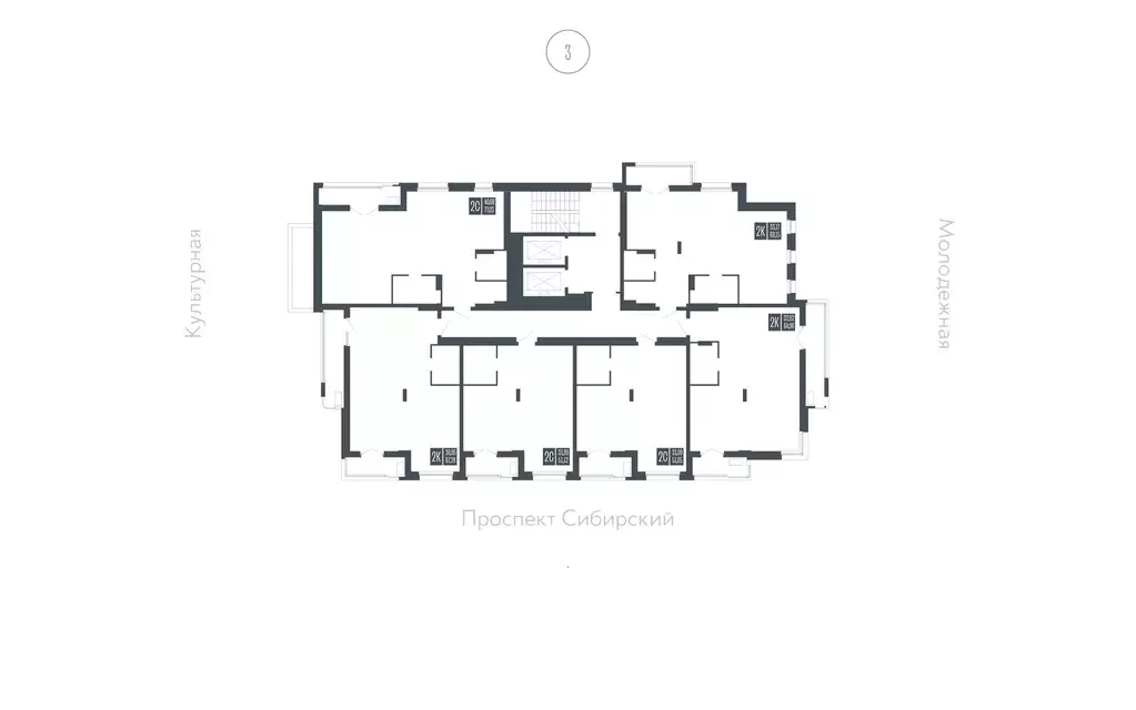 2-к кв. Алтайский край, Барнаул Опера Резиденс жилой комплекс, БС3 ... - Фото 2