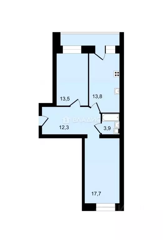 2-к кв. Вологодская область, Вологда ул. Лаврова, 9 (61.0 м) - Фото 1