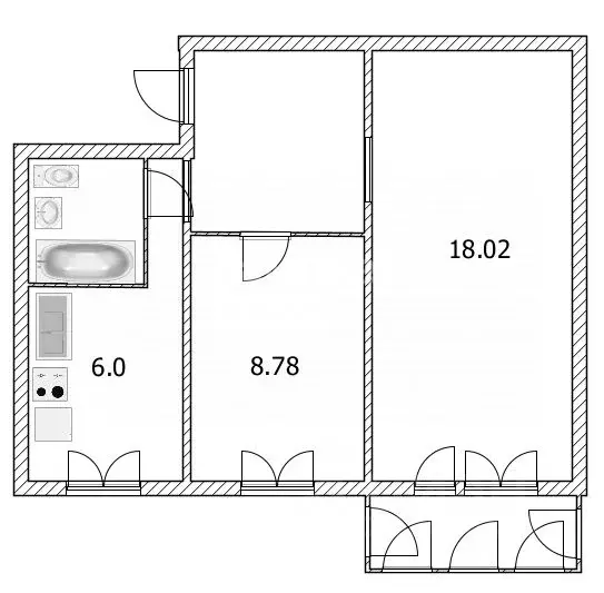 2-к кв. Ульяновская область, Ульяновск ул. Пушкарева, 20 (41.5 м) - Фото 2