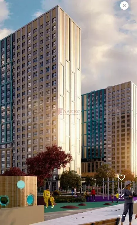 1-к. квартира, 42,4 м, 16/22 эт. - Фото 1