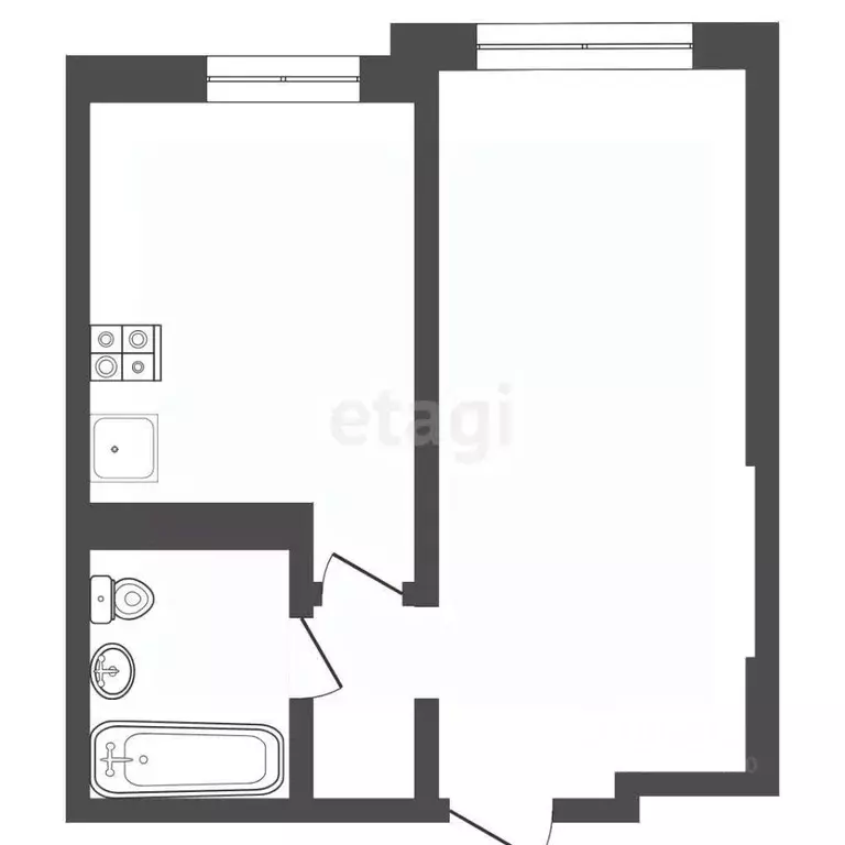 1-к кв. Тюменская область, Тюмень ул. Василия Подшибякина, 21 (37.1 м) - Фото 2