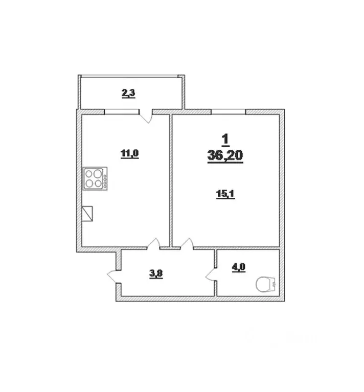 1-к кв. Калининградская область, Калининград ул. Володарского, 4А ... - Фото 2