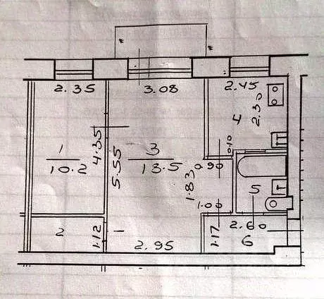 2-к кв. Татарстан, Казань ул. Гагарина, 47 (44.0 м) - Фото 1