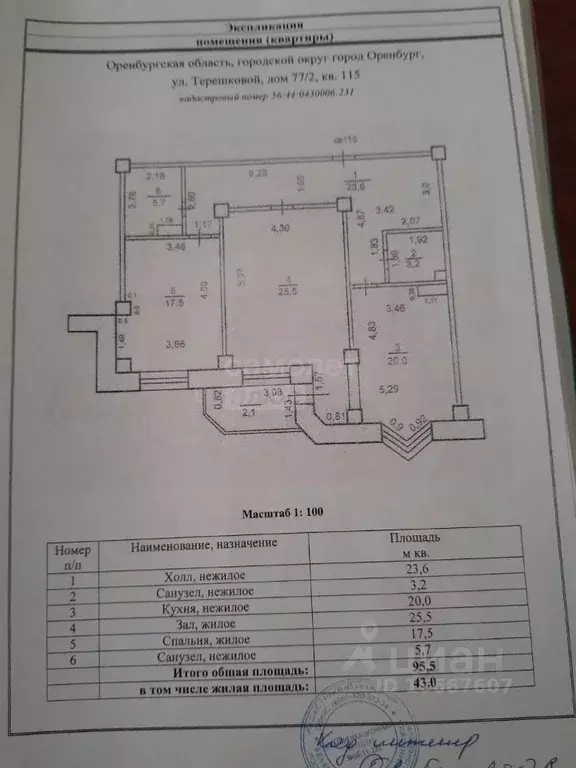 2-к кв. Оренбургская область, Оренбург ул. Терешковой, 77/2 (95.5 м) - Фото 2
