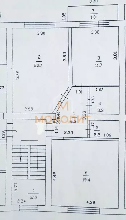 2-к. квартира, 64,6 м, 4/5 эт. - Фото 0