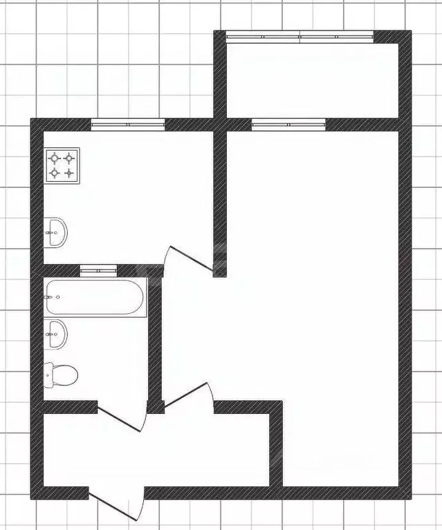 1-к кв. Липецкая область, Липецк ул. Циолковского, 32 (30.2 м) - Фото 2