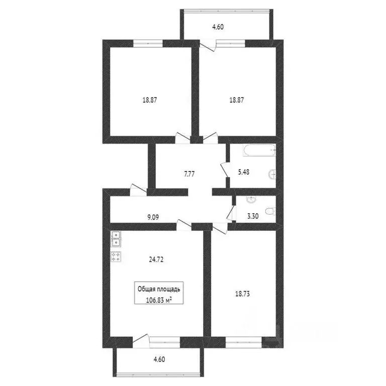 3-к кв. Новосибирская область, Новосибирский район, Краснообск рп, 7-й ... - Фото 2