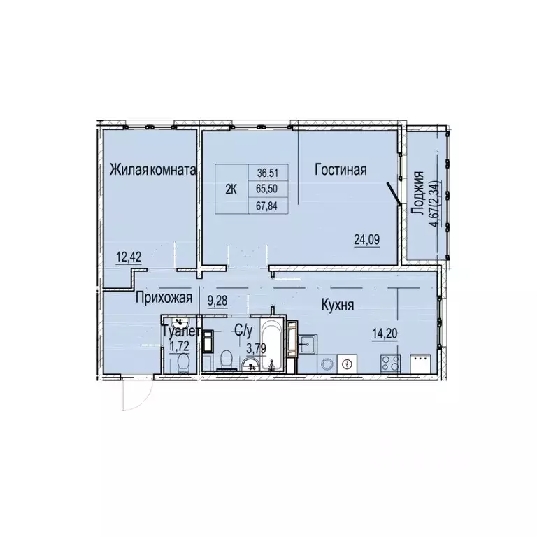2-к кв. Нижегородская область, Нижний Новгород Вязниковская ул., 41 ... - Фото 1