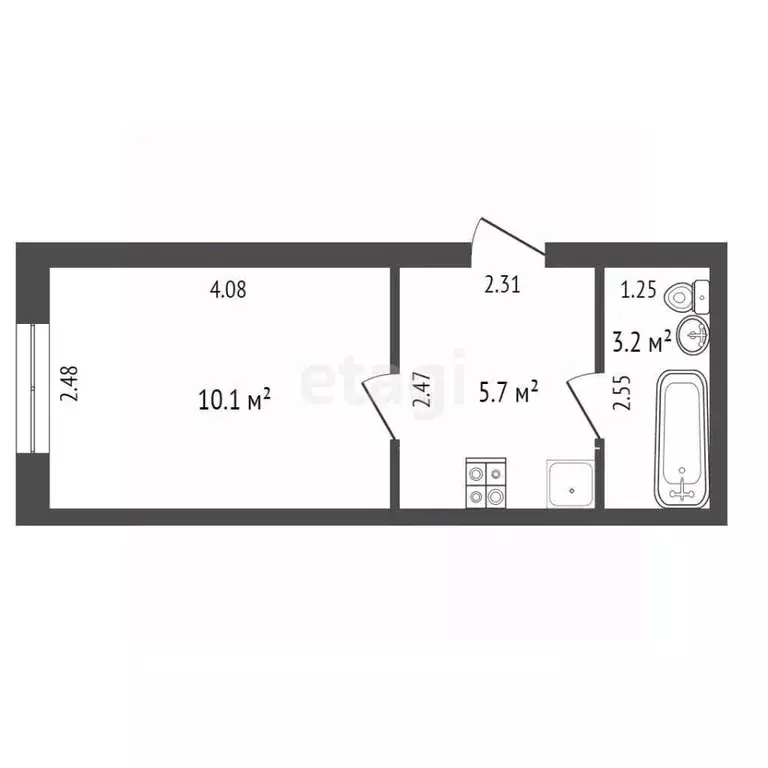 1-к кв. Ростовская область, Таганрог ул. Тельмана, 25 (19.0 м) - Фото 1