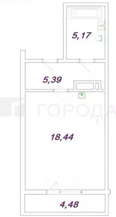 Студия Новосибирская область, Новосибирск Гурьевская ул., 177/1 (28.3 ... - Фото 2