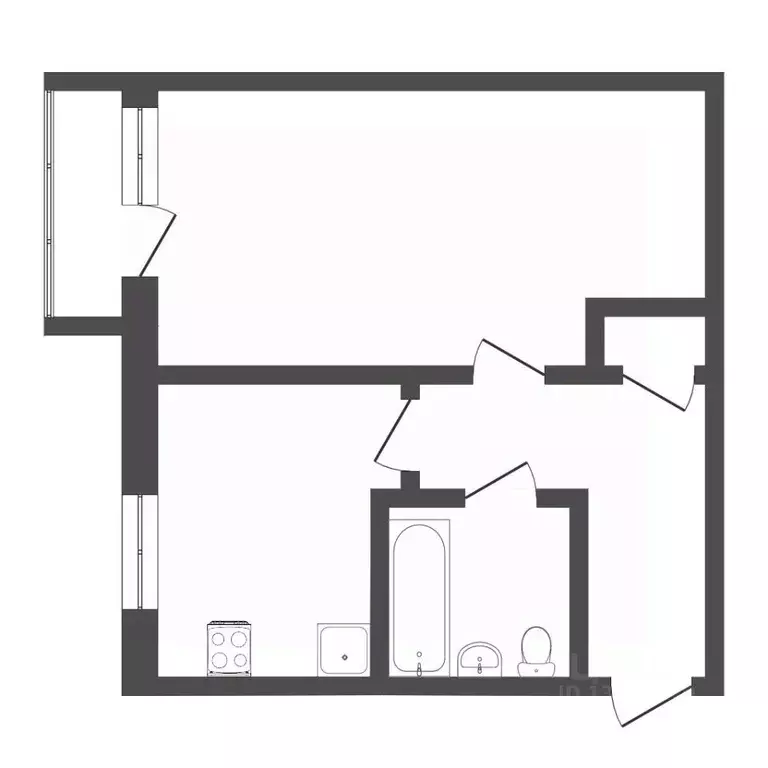 1-к кв. Тюменская область, Тюмень ул. Белинского, 30 (41.5 м) - Фото 0