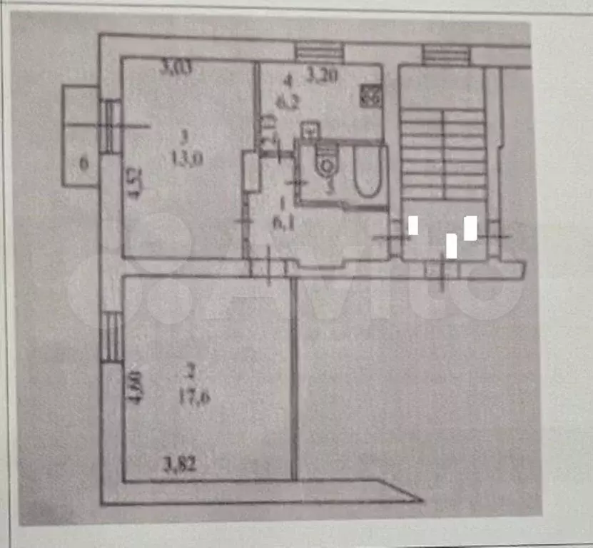 2-к. квартира, 46 м, 2/2 эт. - Фото 0