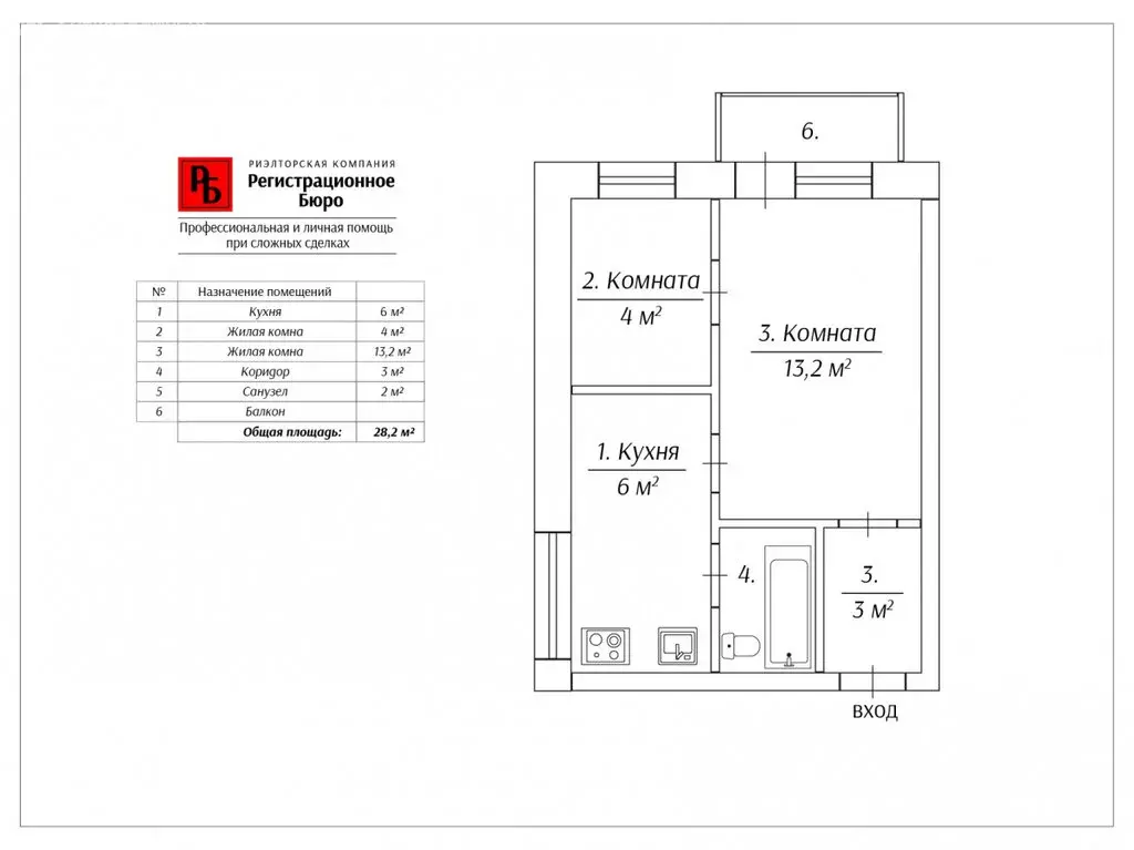 2-комнатная квартира: посёлок Октябрьский, Первомайская улица, 9 (28.2 ... - Фото 2
