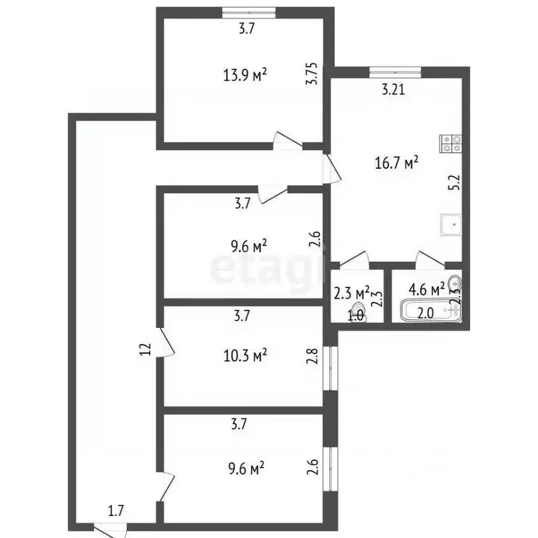 3-к кв. Крым, Ялта ул. Дарсановская, 12 (90.0 м) - Фото 2