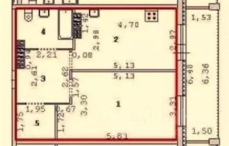 1-к кв. Свердловская область, Екатеринбург ул. Баумана, 35 (47.6 м) - Фото 1