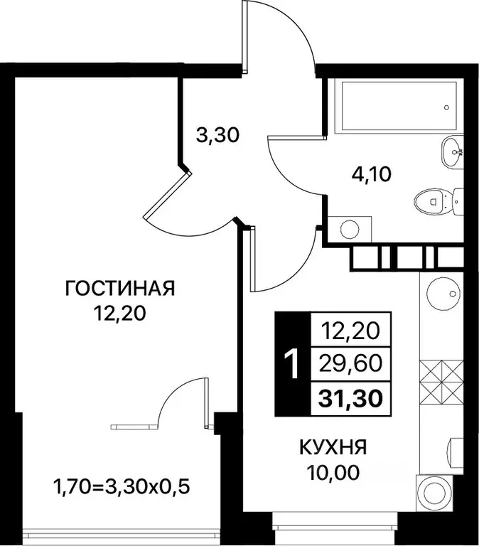 1-к кв. Ростовская область, Ростов-на-Дону ул. Берберовская, 19с2 ... - Фото 0