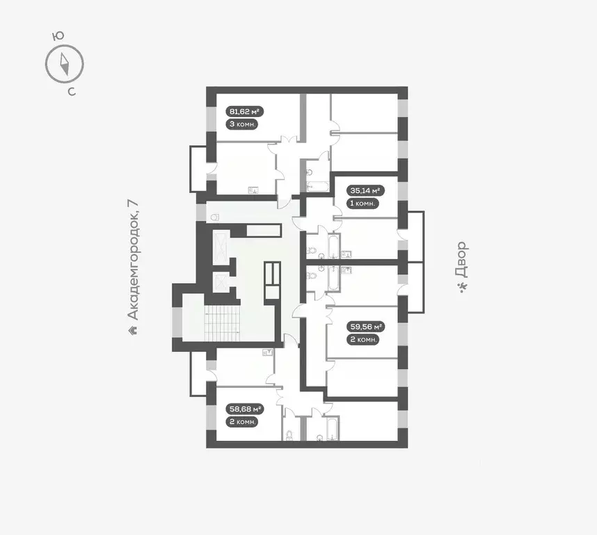 1-к кв. Красноярский край, Красноярск Академгородок мкр,  (35.14 м) - Фото 1