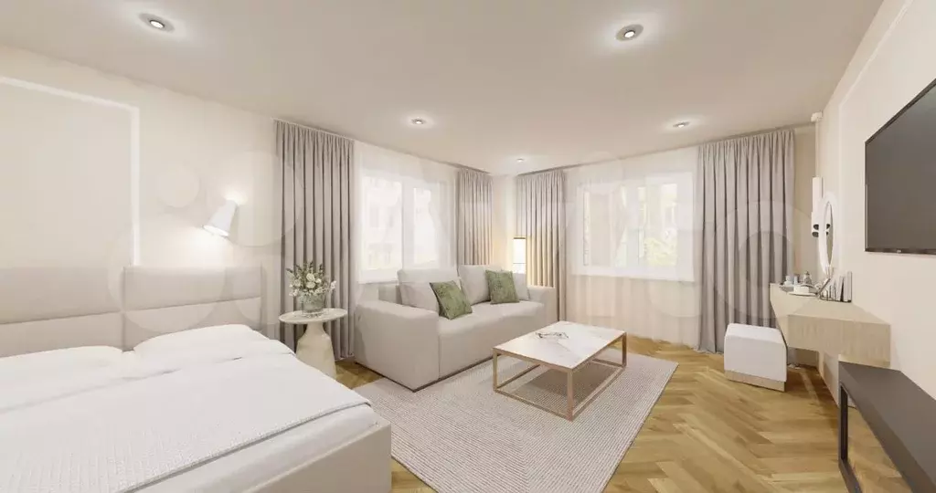 1-к. квартира, 48,4 м, 7/9 эт. - Фото 0