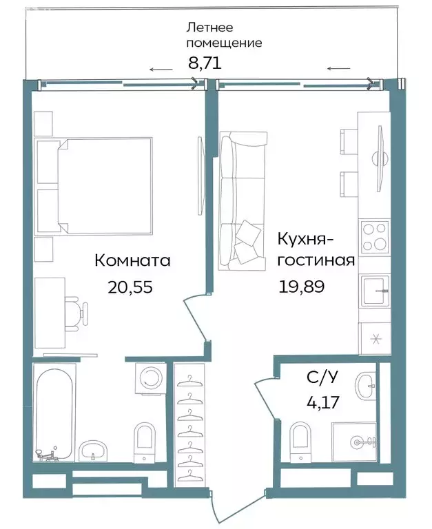 2-комнатная квартира: Республика Крым, Саки, курортный кластер Темпо ... - Фото 1