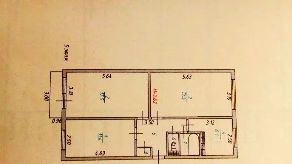 3-к кв. Ивановская область, Гаврилов Посад ул. Горького, 3 (62.0 м) - Фото 2
