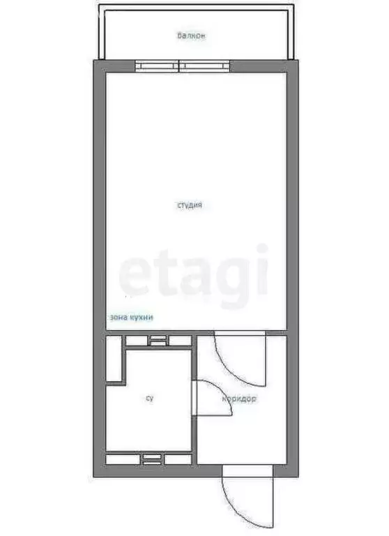 Квартира-студия: Анапа, Парковая улица, 61к1 (26 м) - Фото 0