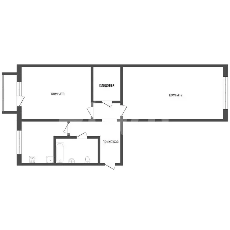 2-комнатная квартира: Тобольск, микрорайон 7А, 26 (46 м) - Фото 1