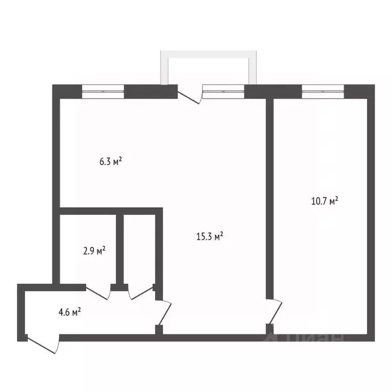 2-к кв. Амурская область, с. Ивановка ул. Строительная, 33 (45.5 м) - Фото 2