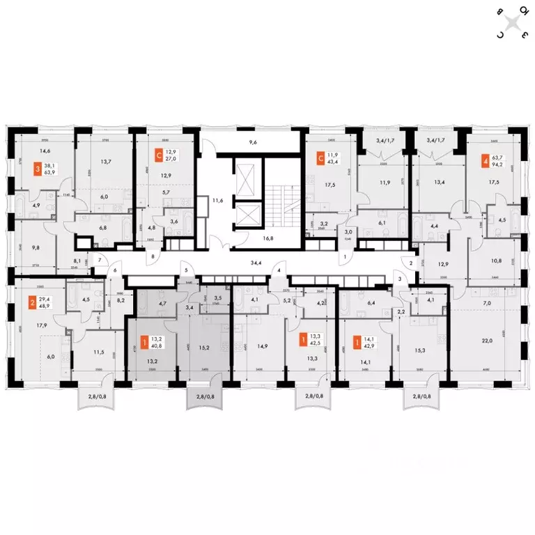 1-к кв. Нижегородская область, Нижний Новгород Черниговская ул. (40.8 ... - Фото 1