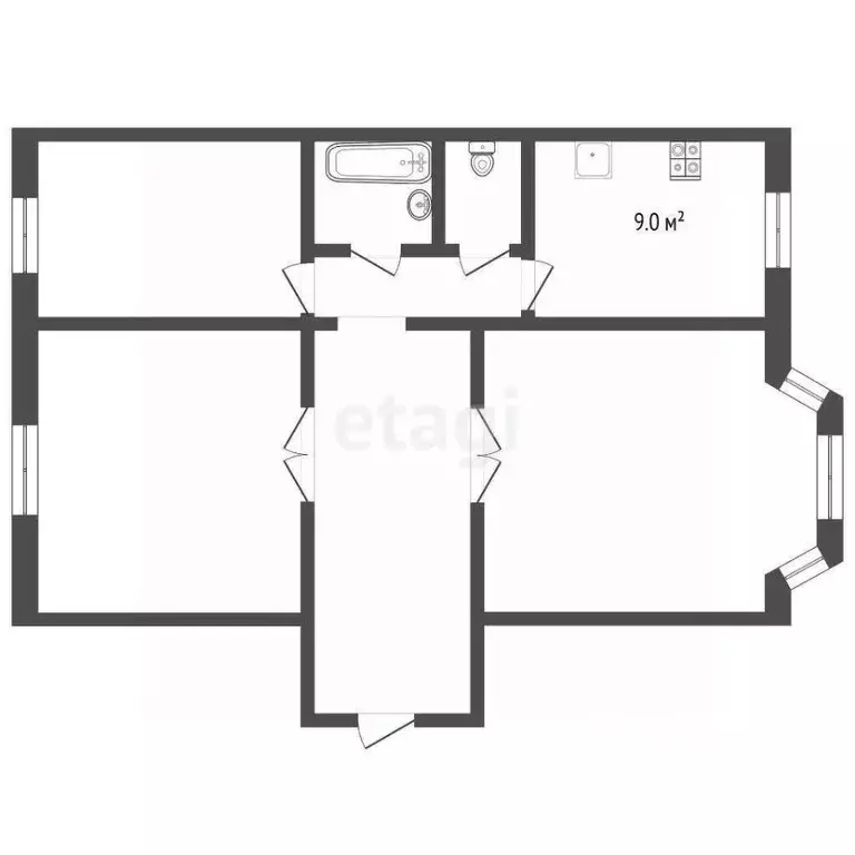 3-к кв. Псковская область, Псков Гражданская ул., 8 (83.0 м) - Фото 1