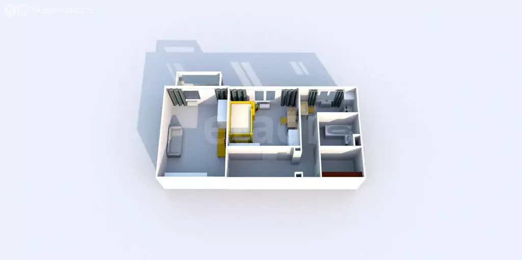 2-комнатная квартира: Южно-Сахалинск, Украинская улица, 9 (45.4 м) - Фото 1