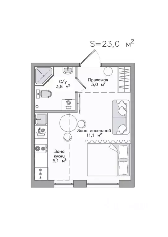 Студия Карелия, Сортавала Советская ул., 5 (23.0 м) - Фото 1