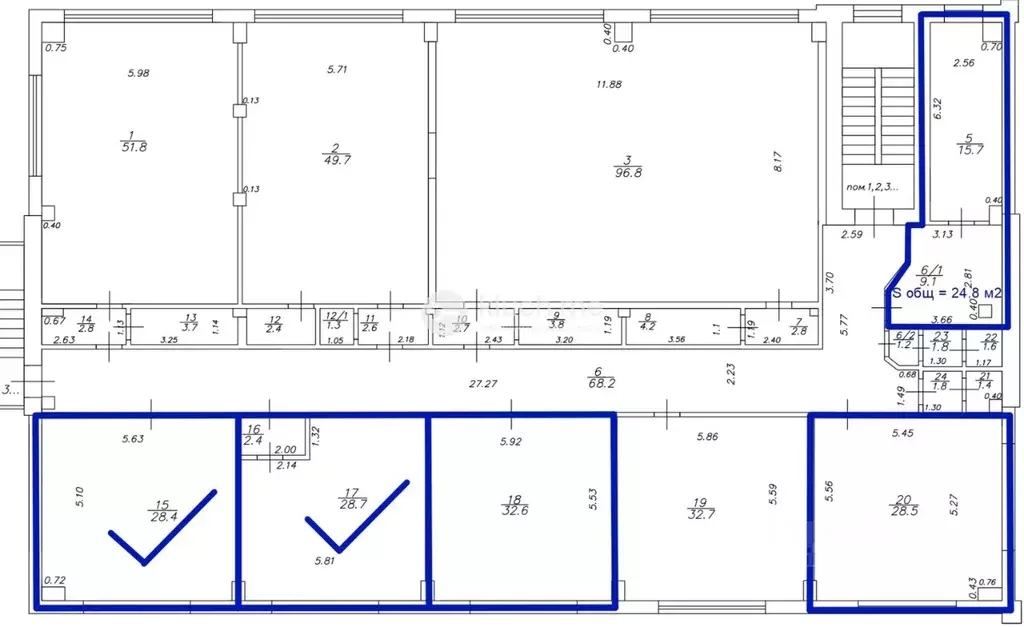 Офис в Татарстан, Казань ул. Восстания, 100к2060 (60 м) - Фото 2