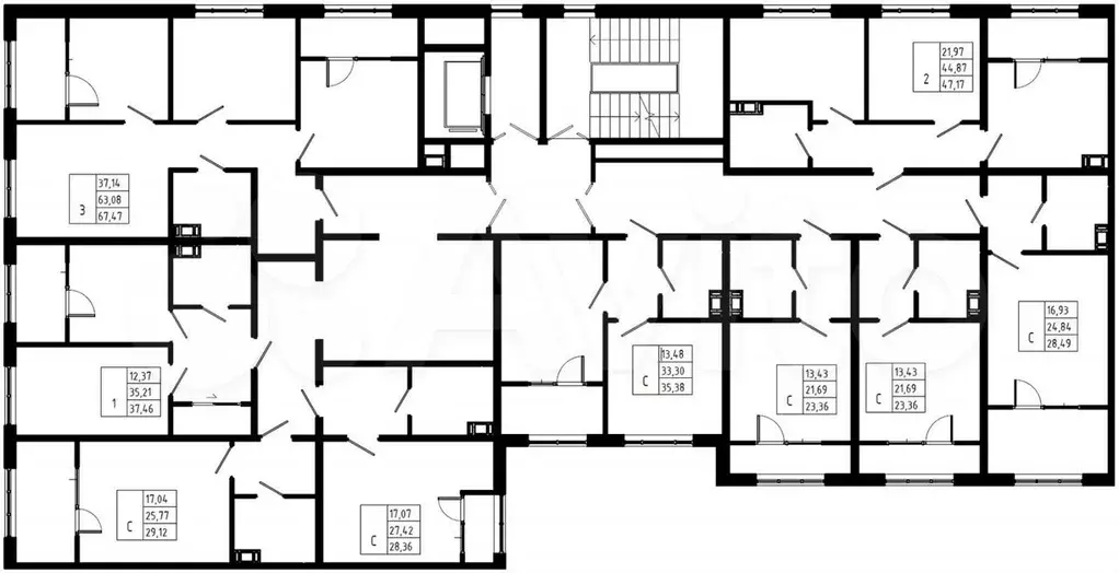 1-к. квартира, 35,4 м, 7/8 эт. - Фото 1