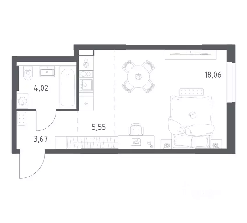 1-к кв. Башкортостан, Уфа ул. Минигали Губайдуллина, 8к9 (31.3 м) - Фото 1