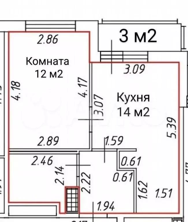 1-к. квартира, 33,5 м, 3/12 эт. - Фото 0