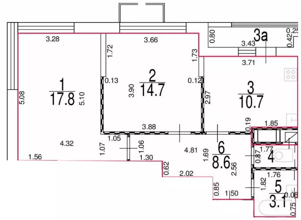2-к кв. Москва Загорьевская ул., 2к1 (58.9 м) - Фото 2