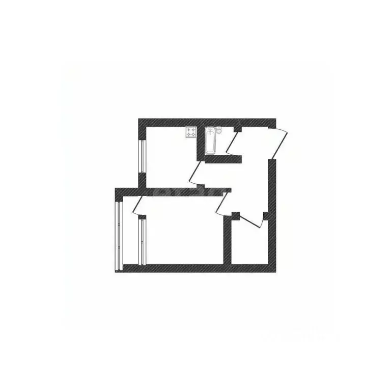 1-к кв. Белгородская область, Валуйки ул. Тимирязева, 109 (28.6 м) - Фото 2