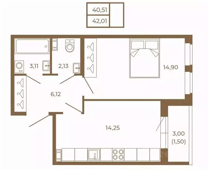 1-к кв. Ленинградская область, Сертолово Всеволожский район, Новая ... - Фото 1