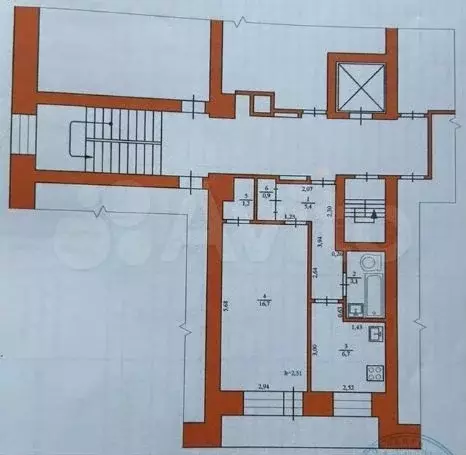 1-к. квартира, 36,9 м, 5/9 эт. - Фото 0