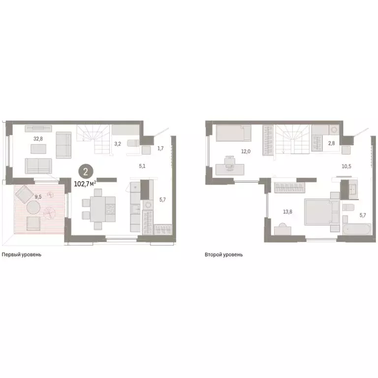 2-комнатная квартира: Тюмень, Мысовская улица, 26к2 (102.71 м) - Фото 1
