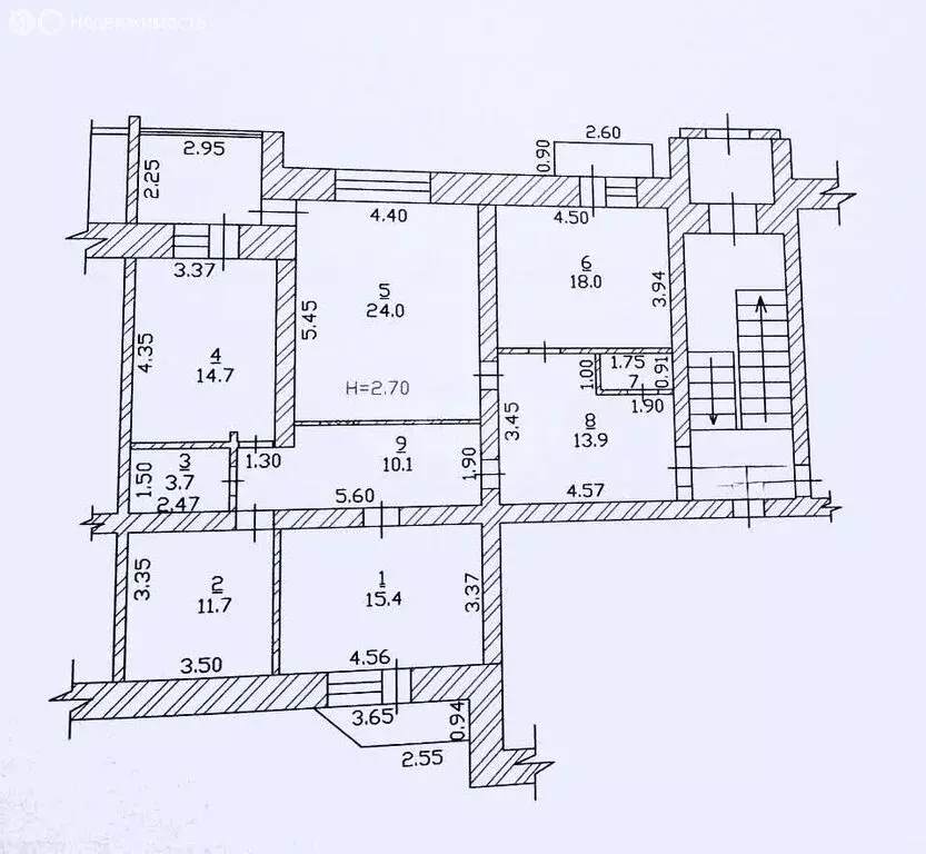 3-комнатная квартира: Абакан, улица Пушкина, 44 (113.1 м) - Фото 1
