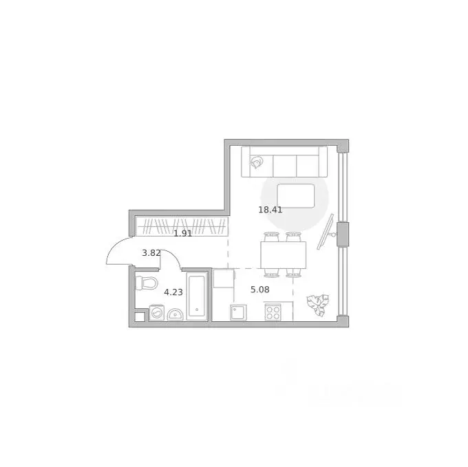 1-к кв. Москва ул. Народного Ополчения, 34С4 (33.45 м) - Фото 1