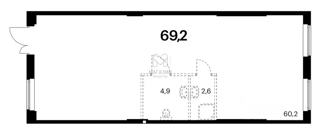 Помещение свободного назначения в Санкт-Петербург ул. Шкиперский ... - Фото 2