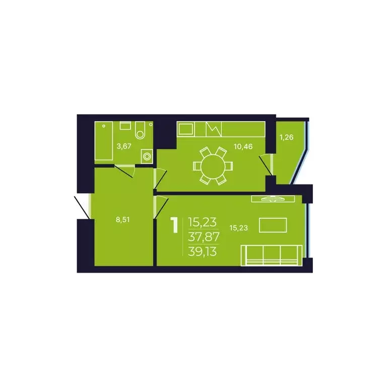1-комнатная квартира: Уфа, проспект Дружбы Народов, 49 (38.8 м) - Фото 1