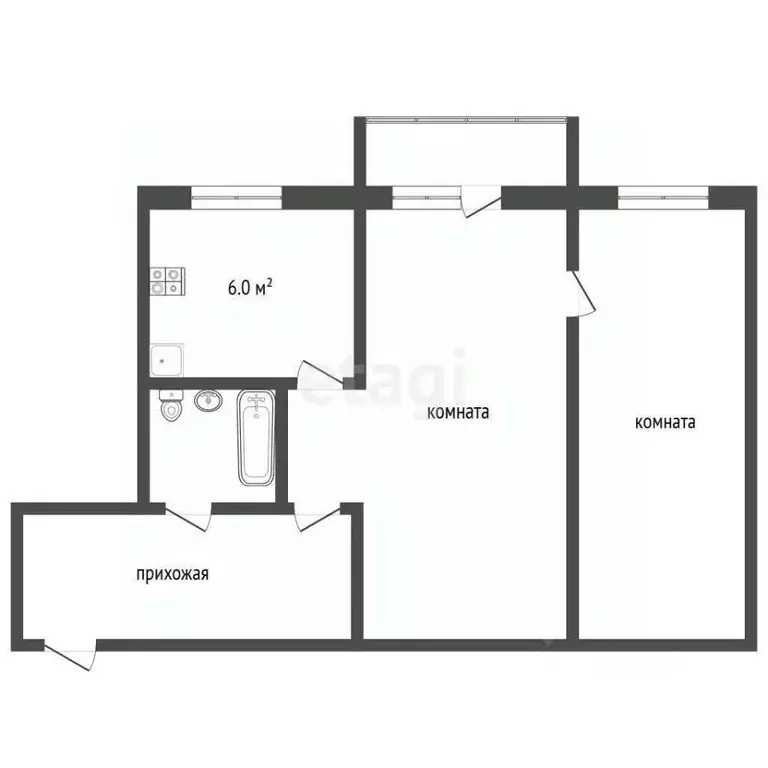 2-к кв. Саратовская область, Балашов ул. Ленина, 20/64 (44.8 м) - Фото 2