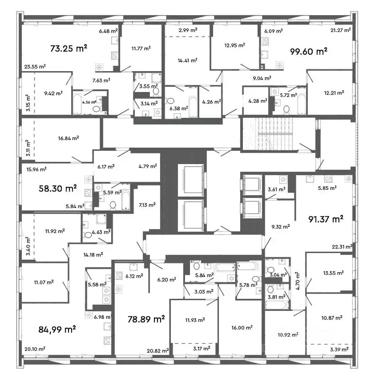 3-к кв. Челябинская область, Челябинск ул. Худякова, 18 (78.89 м) - Фото 1