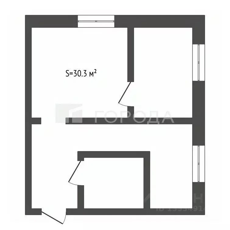 2-к кв. Алтайский край, Барнаул ул. Парижской Коммуны, 62 (30.3 м) - Фото 2